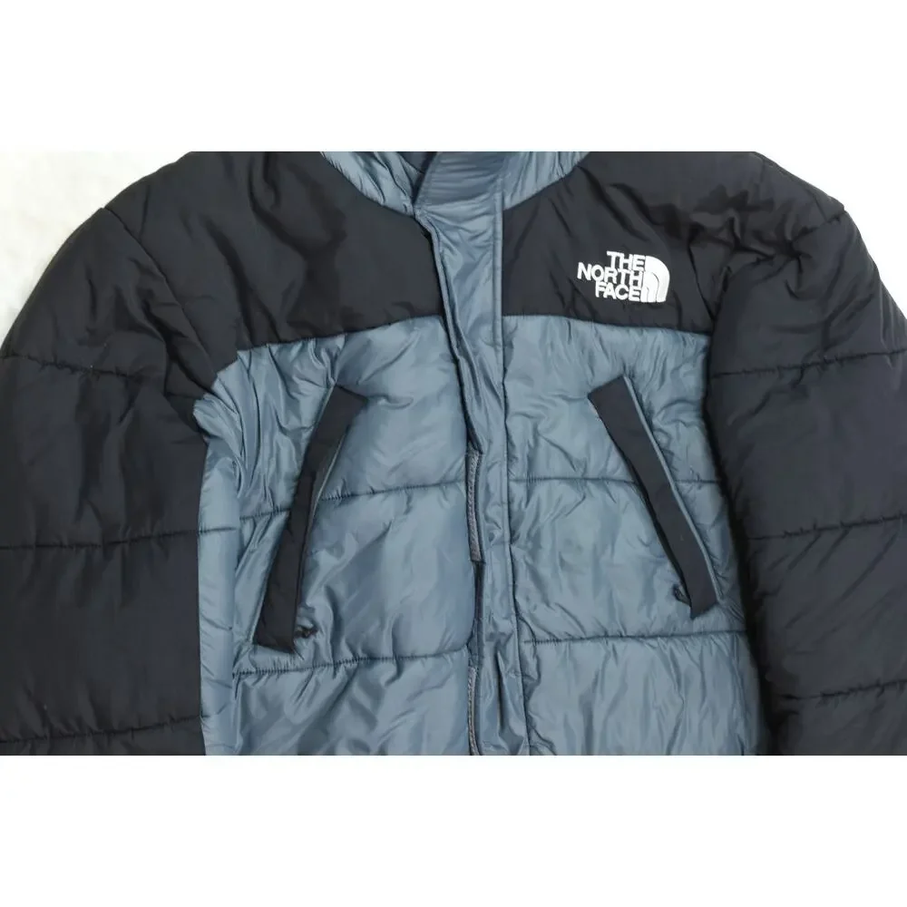 The North Face Himalayan Insulated Parka Jacket Mens 2XL Gray Black FullZip